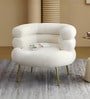 Maria Boucle Arm Chair In White Colour